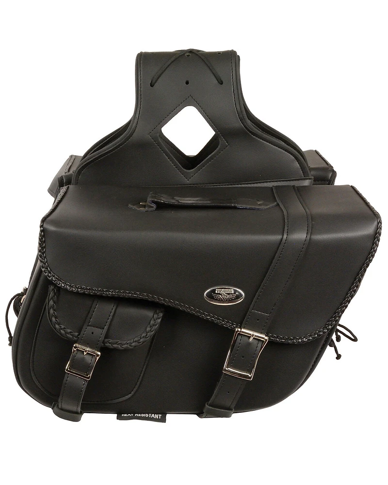 Milwaukee Leather Large Braided Throw Over Saddle Bag