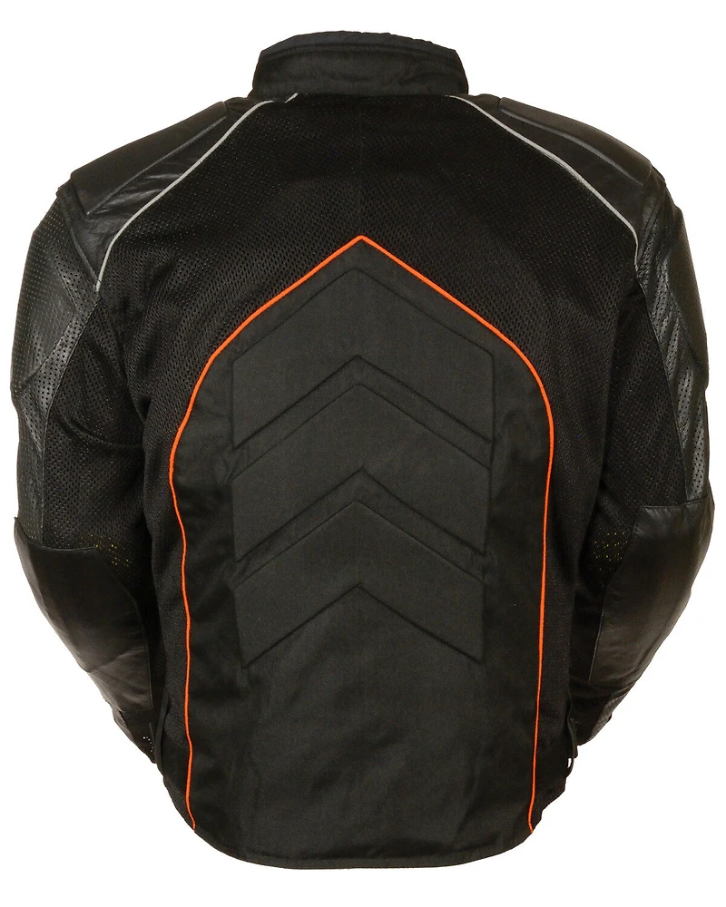 Milwaukee Leather Men's Combo Textile Mesh Racer Jacket