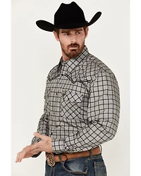 Cowboy Hardware Men's Barbed Wire Print Long Sleeve Snap Western Shirt