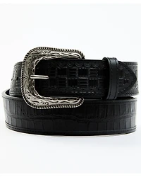 Cody James Men's Checkered Billets Alligator Print Leather Belt