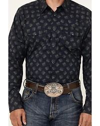 Gibson Trading Co Men's Shrapnel Geo Print Long Sleeve Snap Western Shirt
