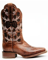 Dan Post Women's Athena Floral Embroidered Western Performance Boots - Broad Square Toe