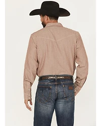 Blue Ranchwear Men's Desert Rose Striped Long Sleeve Snap Western Shirt