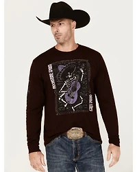 Moonshine Spirit Men's Skully Graphic Long Sleeve T-Shirt