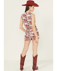 Rock & Roll Denim Women's High Rise Americana Print Stretch Shorts