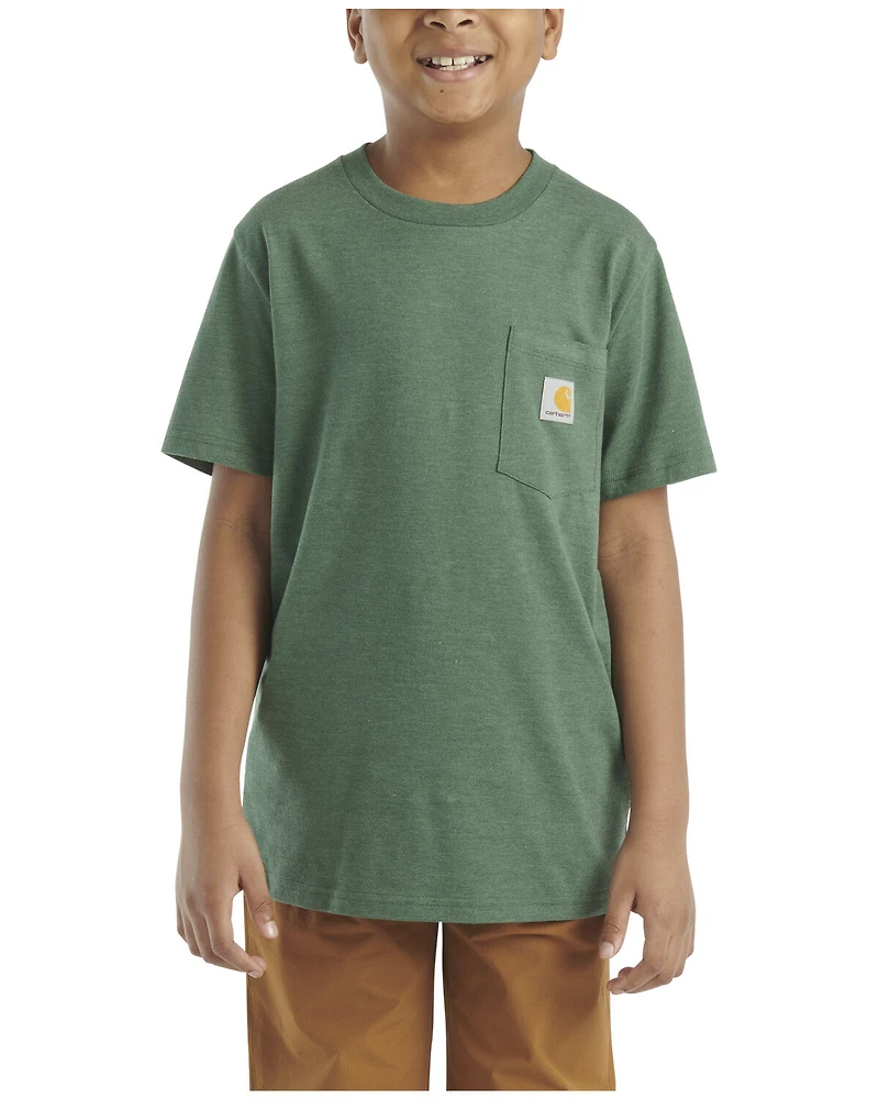 Carhartt Little Boys' Solid Logo Short Sleeve Pocket T-Shirt