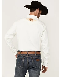 Kimes Ranch Men's Durango Denim Embroidered Long Sleeve Pearl Snap Western Shirt