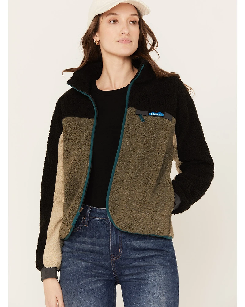 Kavu Women's Pinesdale Shadow Pine Sherpa Fleece Jacket