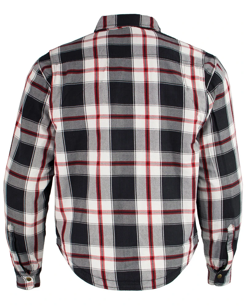Milwaukee Performance Men's Aramid Reinforced Plaid Flannel Biker Shirt - Big & Tall