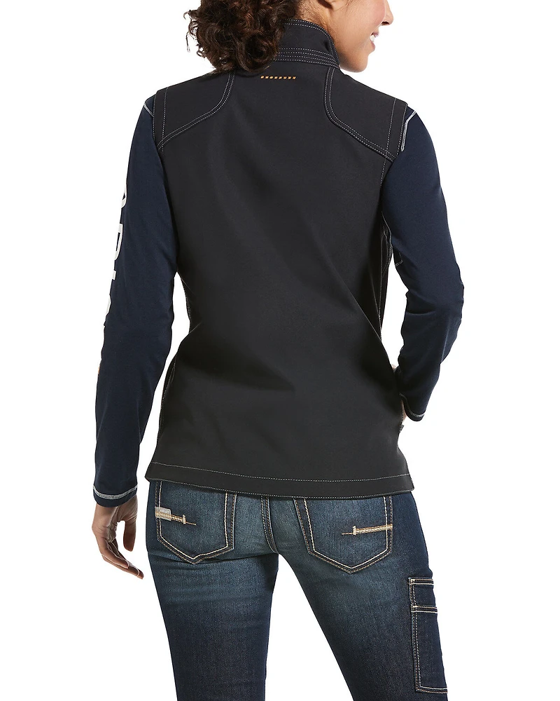 Ariat Women's Black Rebar Stretch Canvas Softshell Vest