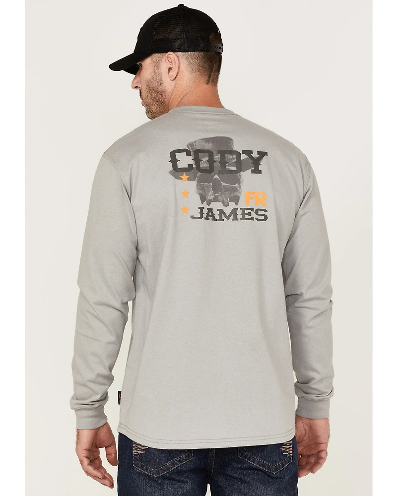 Cody James Men's FR Desperado Skull Graphic Long Sleeve Work T-Shirt