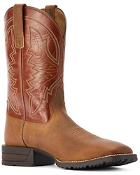 Ariat Men's Hybrid Ranchwork Shock Shield Western Performance Boots - Broad Square Toe