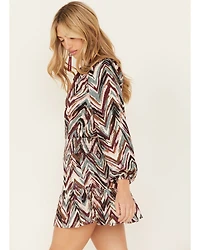 Shyanne Women's Dobby Printed Mini Dress