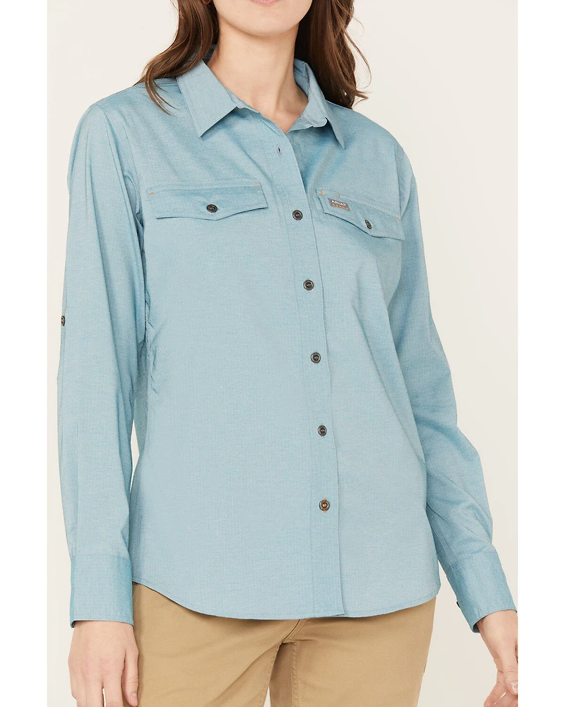 Ariat Women's Rebar VentTEK Long Sleeve Button Down Work Shirt