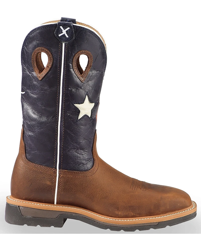 Twisted X Men's 12" Lite Cowboy Flag Steel Toe Work Boots