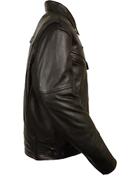 Milwaukee Leather Men's Side Set Belt Utility Pocket Motorcycle Jacket - 4X