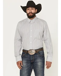 Wrangler X Cody Johnson Men's Striped Long Sleeve Button-Down Western Shirt