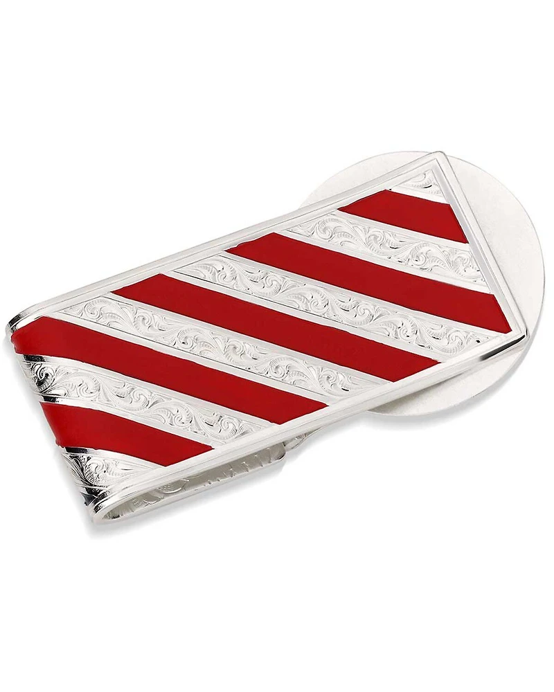 Montana Silversmiths Men's American Made Liberty Hinged Money Clip with Bull Rider