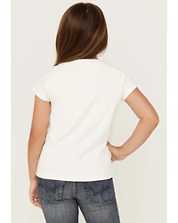 Shyanne Girls' Butterfly Horse Short Sleeve Graphic Tee
