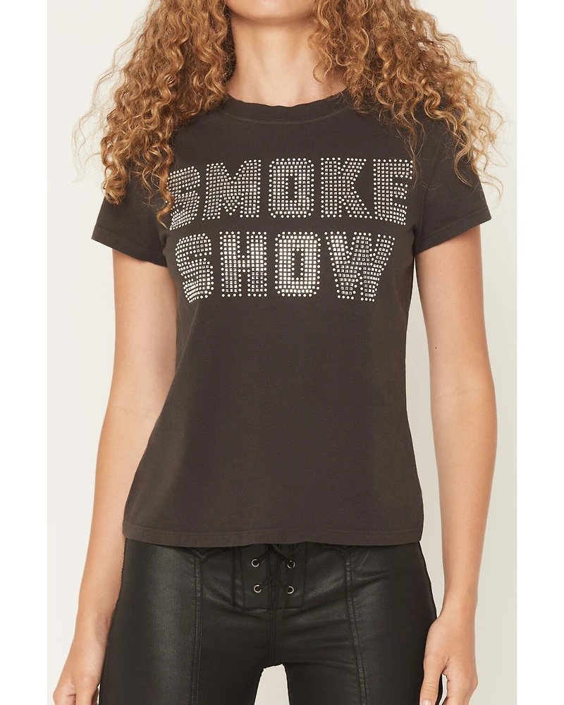 Idyllwind Women's Smoke Show Rhinestone Short Sleeve Baby Tee