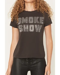 Idyllwind Women's Smoke Show Rhinestone Short Sleeve Baby Tee