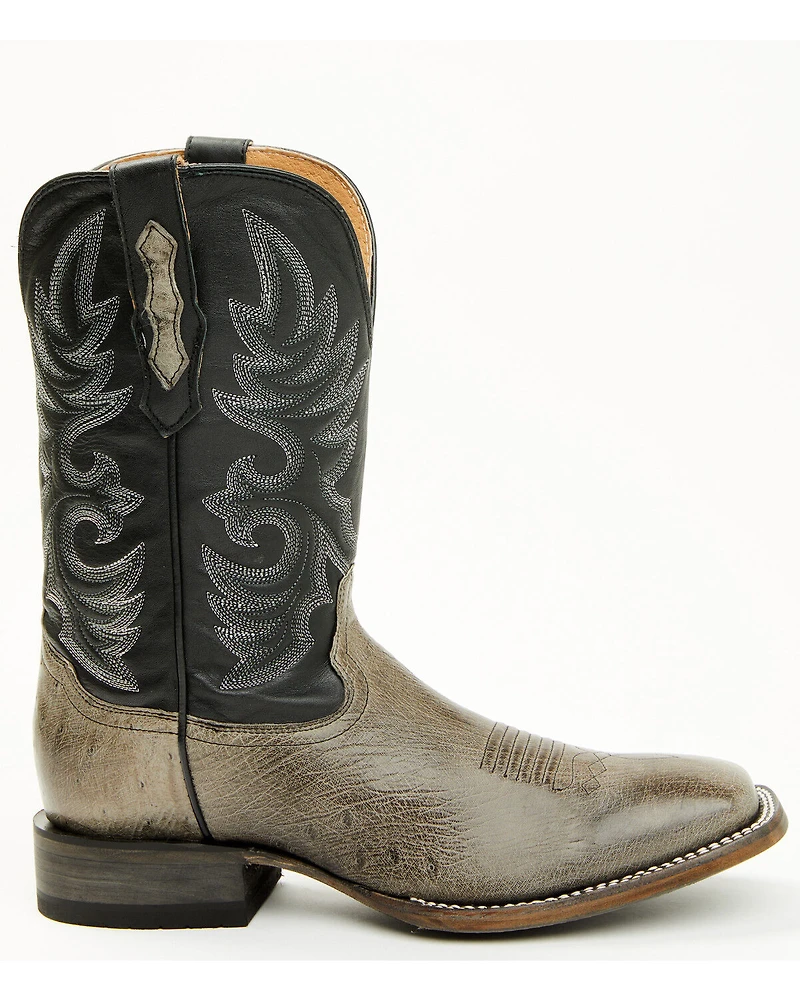 Cody James Men's Exotic Ostrich Belly Western Boots - Broad Square Toe
