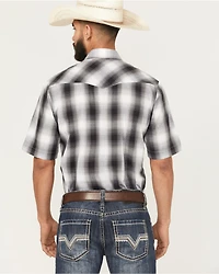 Roper Men's Plaid Print Short Sleeve Snap Western Shirt