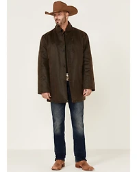 Cripple Creek Men's Enzyme Washed Storm-Flap Long Coat
