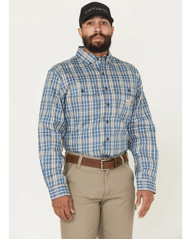 Carhartt Men's FR Force Rugged Flex® Loose Fit Twill Long Sleeve Button-Down Work Shirt
