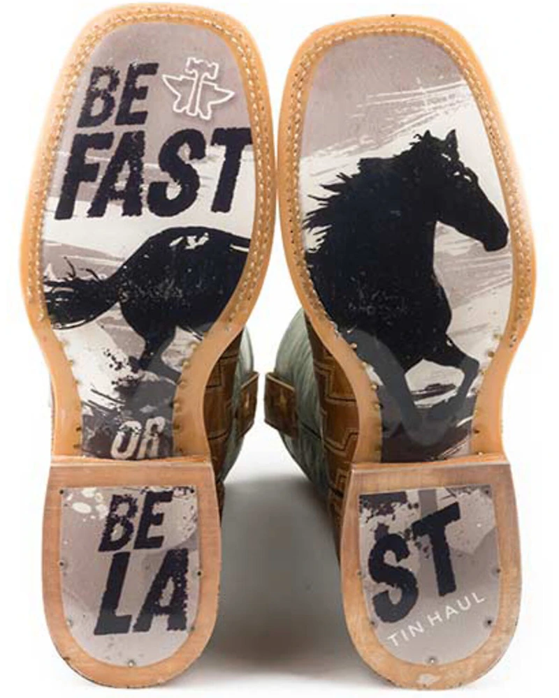 Tin Haul Men's Horse Power Western Boots - Broad Square Toe