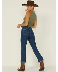 Just Black Denim Women's Dark Wash Kick Flare Jeans