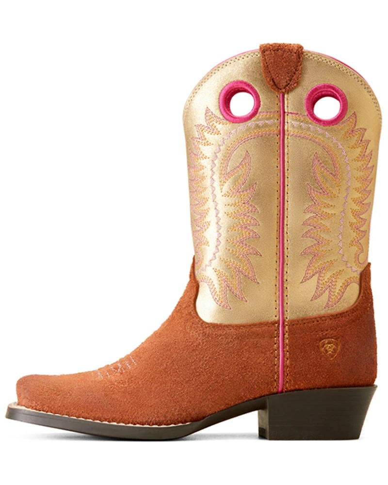 Ariat Girls' Derby Monroe Western Boots - Square Toe
