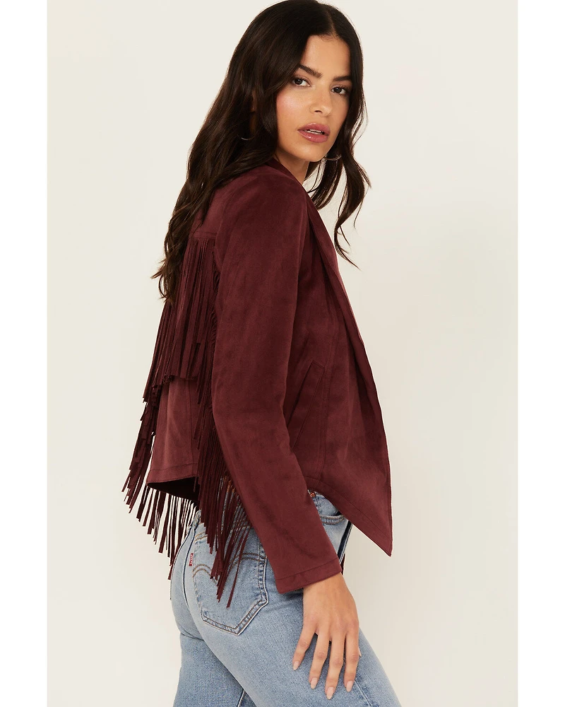 Shyanne Women's Faux Suede Fringe Jacket
