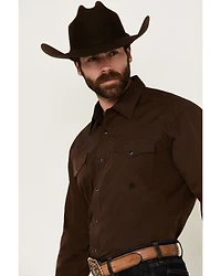 Roper Men's Amarillo Solid Long Sleeve Snap Western Shirt