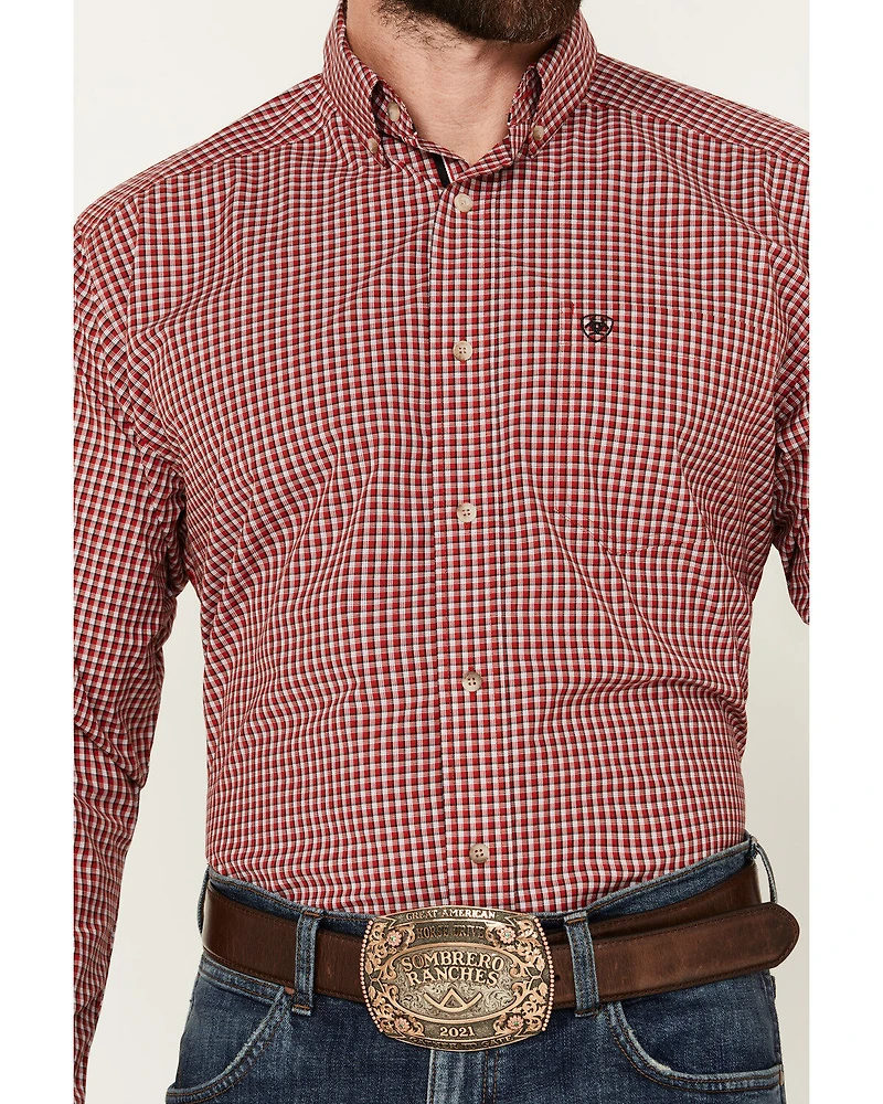 Ariat Men's Porter Plaid Print Long Sleeve Button-Down Performance Shirt