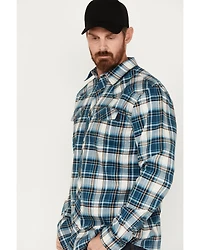 Cody James Men's FR Check Plaid Print Long Sleeve Pearl Snap Work Shirt - Big & Tall