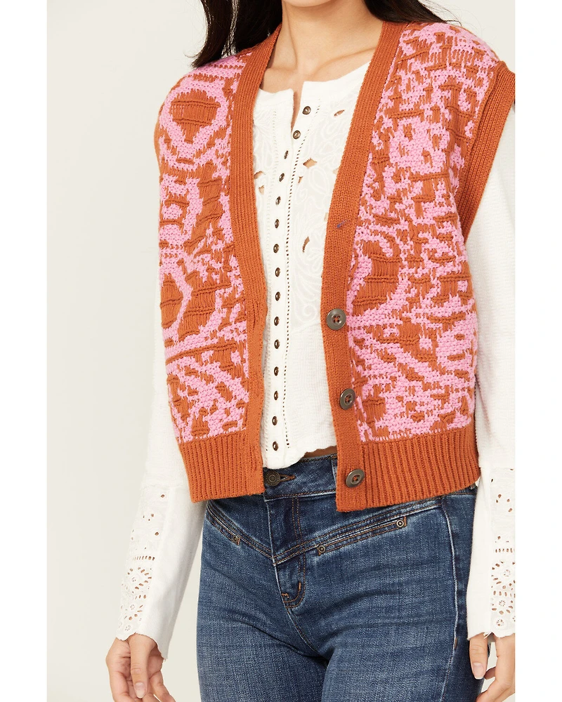 Free People Women's Tapestry Sweater Vest