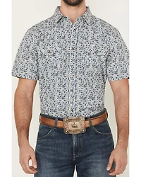 Gibson Trading Co Men's Fan Favorite Floral Print Short Sleeve Snap Western Shirt