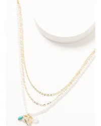 Shyanne Women's Pearl Cluster Charm Layered Necklace