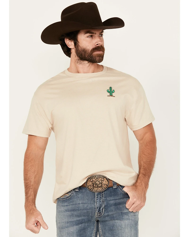 Riot Society Men's Embroidered Cactus Short Sleeve T-Shirt
