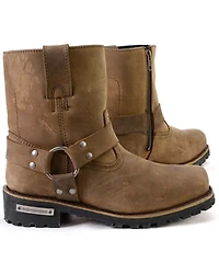 Milwaukee Leather Women's 7" Harness Motorcycle Boots - Square Toe