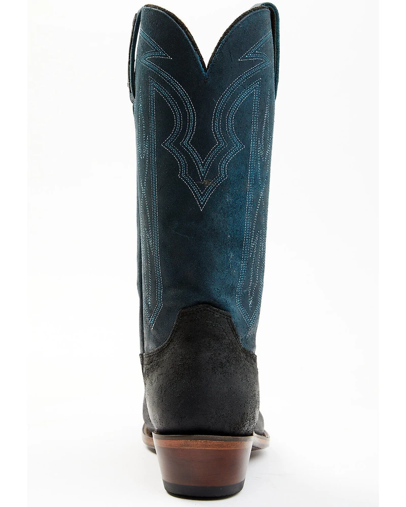 Lucchese Men's Two-Tone Roughout Western Boots - Square Toe
