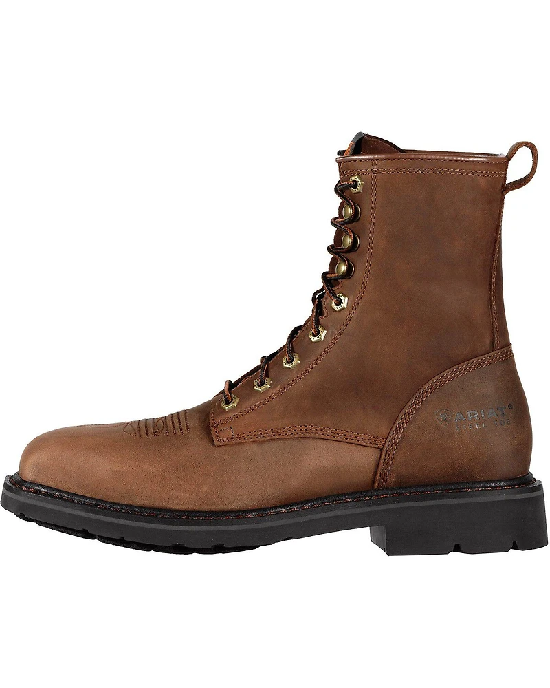 Ariat Men's Cascade 8" Lace-Up Work Boots - Steel Toe
