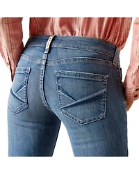 Ariat Women's Minnesota Medium Wash Mid Rise Leila Slim Stretch Trouser Jeans - Plus