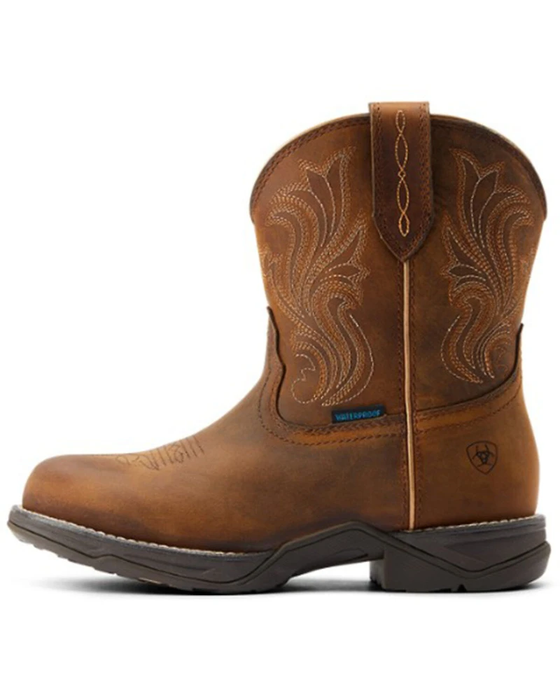 Ariat Women's Anthem Shortie Waterproof Western Performance Boots - Round Toe