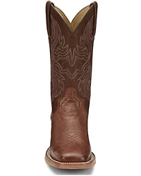 Justin Boots Women's Smooth Ostrich Western - Broad Square Toe