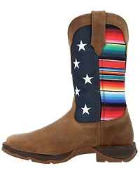 Durango Women's Lady Rebel™ American Flag Serape Work Boots - Square Toe