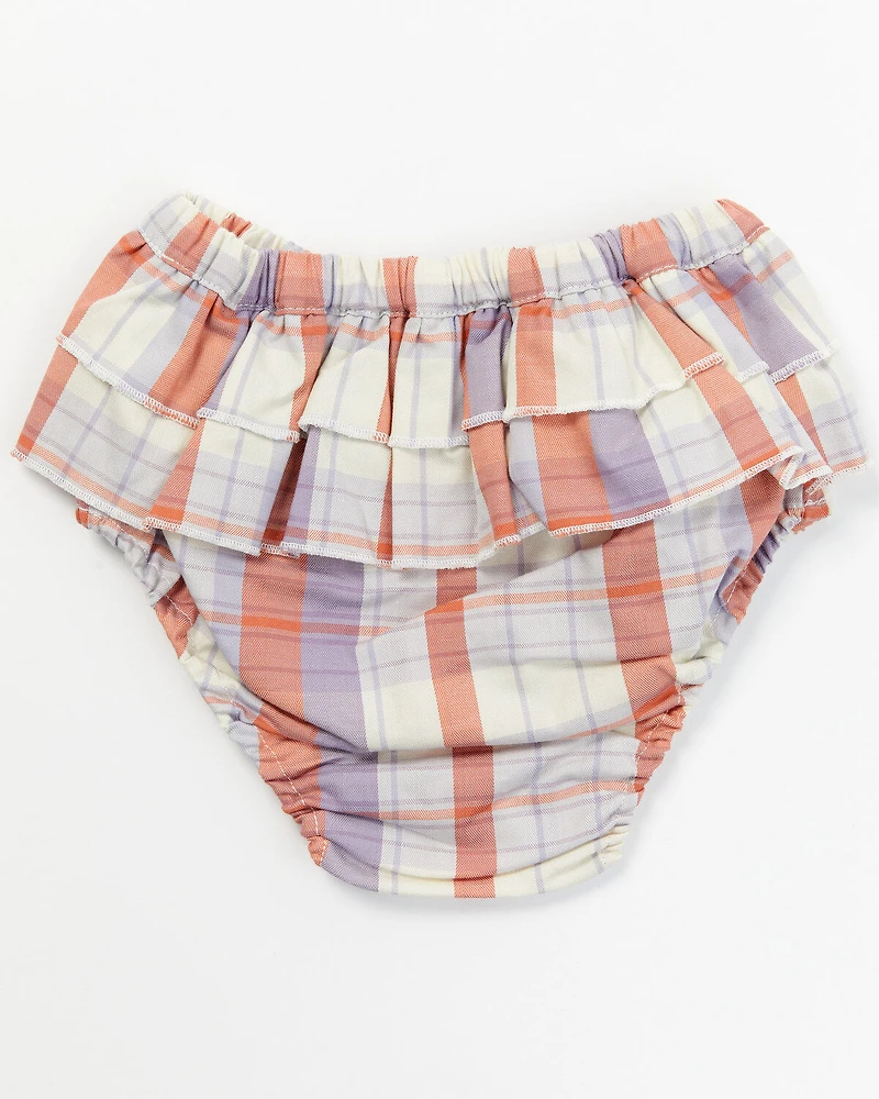 Shyanne Infant Girls' Plaid Print Dress and Diaper Cover Set - 2-Piece