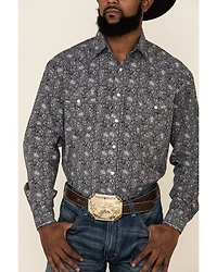 Rough Stock By Panhandle Men's Atalaya Stretch Paisley Print Long Sleeve Western Shirt
