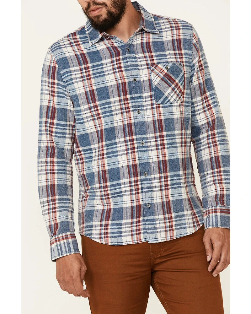 Flag & Anthem Men's Valinda Large Plaid Long Sleeve Button Down Western Shirt